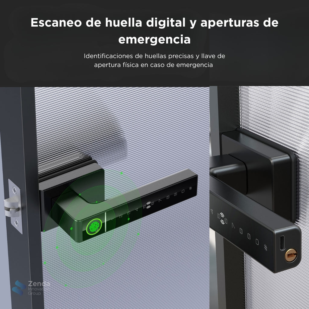 Zenda Glass Essential - Cerradura Inteligente para Cristal Templado